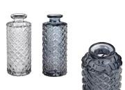 Staklena dekorativna bočica 150mL sa reljefom, pogodna za osveživač prostora-slika_proizvoda