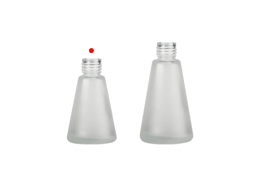 Staklena bočica od peskiranog stakla 30mL konusnog oblika, pogodna za osveživač prostora-grupa_slika