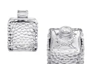 Staklena četvrtasta bočica 200mL (PP 28) sa reljefom, za osveživač prostora