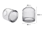 Staklena ukrasna vaza 250 mL, za osveživače prostora ili cveće-dimenzije_slike