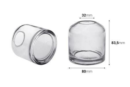 Staklena ukrasna vaza 250 mL, za osveživače prostora ili cveće-2