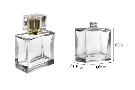Staklena bočica za parfeme 50mL (15/400) pravougaonog oblika-2