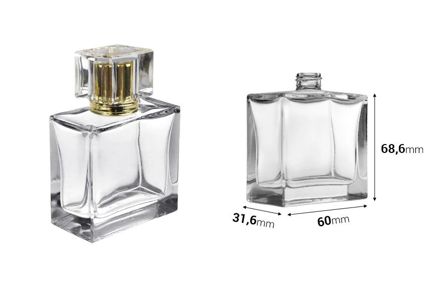 Staklena bočica za parfeme 50mL (15/400) pravougaonog oblika Staklena bočica za parfeme 50mL (15/400) pravougaonog oblika