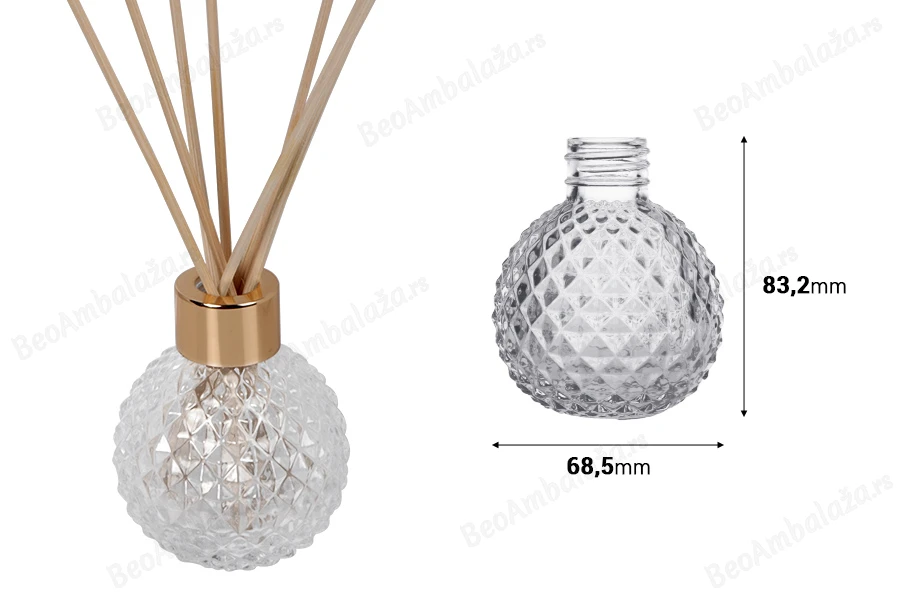 Staklena okrugla bočica 100mL, idealna za osveživače prostora-dimenzije_slike