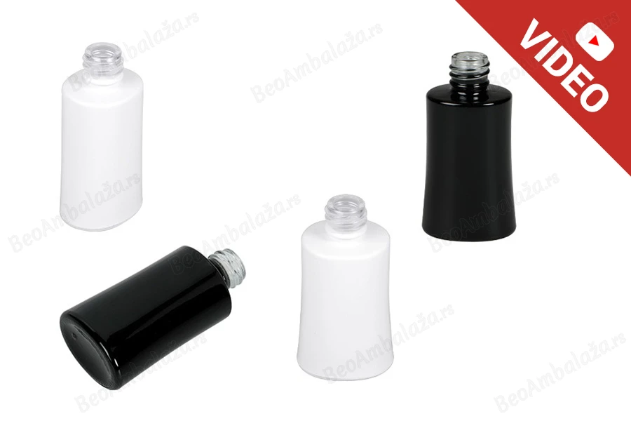 Staklena bočica za parfeme 30mL ovalna u crnoj ili beloj boji (18/415)-slika_proizvoda