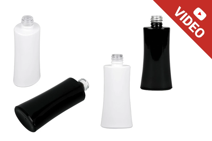 Staklena bočica za parfeme 50mL ovalna u crnoj ili beloj boji (18/415)-slika_proizvoda