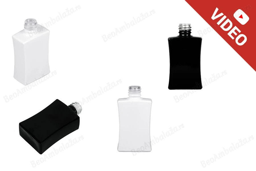 Staklena bočica za parfeme 30mL pravougaona u crnoj ili beloj boji (18/415)-slika_proizvoda