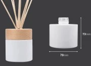 Cilindrična staklena flašica 100mL bele boje, idealna za osveživač prostora PP28