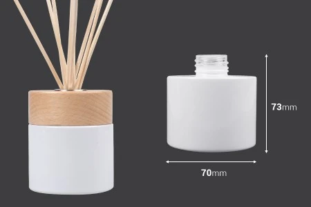 Cilindrična staklena flašica 100mL bele boje, idealna za osveživač prostora PP28-2