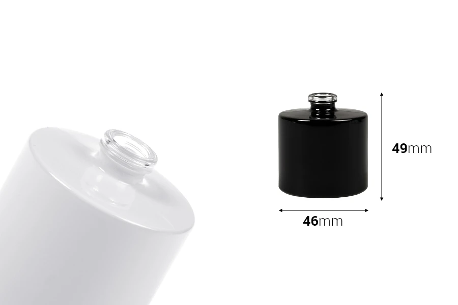 Okrugla flašica za parfem 30mL sa 15 mm „Crimp“ sigurnosnim zatvaranjem u beloj ili crnoj boji Okrugla flašica za parfem 30mL sa 15 mm „Crimp“ sigurnosnim zatvaranjem u beloj ili crnoj boji