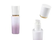 Luksuzna staklena bočica 30mL ljubičasto bele boje sa pumpicom za kreme i akrilnim zatvaračem Luksuzna staklena bočica 30mL ljubičasto bele boje sa pumpicom za kreme i akrilnim zatvaračem