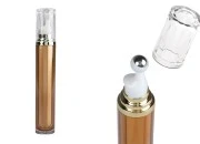 Akrilna bočica 20mL za kozmetičku upotrebu u braon boji, sa roll-on pumpicom i zatvaračem