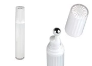 Akrilna bočica 20mL za kozmetičku upotrebu u biserno beloj boji, sa roll-on pumpicom i zatvaračem-slika_proizvoda