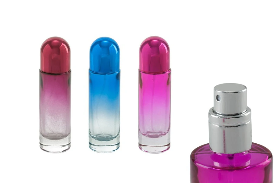 Staklena bočica za parfem 30mL, sa srebrnim sprejom