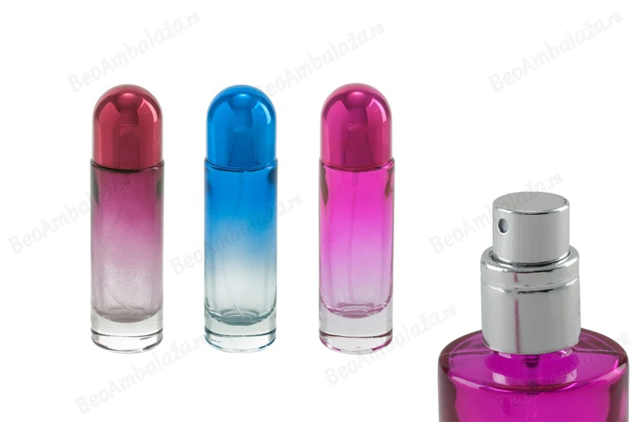 Staklena bočica za parfem 30mL, sa srebrnim sprejom-dimenzije_slike