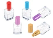 Staklena parfemska bočica 15 mL sa sprejom i aluminijumskim poklopcem u raznim bojama - 6 kom-grupa_slika