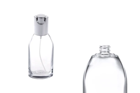 Staklena flašica 45mL sa aluminijumskim srebrnim sprejom i zatvaračem-2