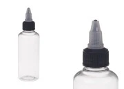 Plastična PET bočica 100mL sa crnim "unicorn" poklopcem za elektronsku cigaretu - 50 kom Plastična PET bočica 100mL sa crnim "unicorn" poklopcem za elektronsku cigaretu - 50 kom