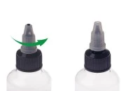 Plastična PET bočica 30mL sa crnim "unicorn" poklopcem za elektronsku cigaretu - 50 kom Plastična PET bočica 30mL sa crnim "unicorn" poklopcem za elektronsku cigaretu - 50 kom