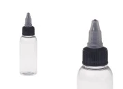 Plastična PET bočica 50mL sa crnim "unicorn" poklopcem za elektronsku cigaretu - 50 kom Plastična PET bočica 50mL sa crnim "unicorn" poklopcem za elektronsku cigaretu - 50 kom