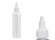 Flašica PET 120mL providna sa belim twist up zatvaračem "unicorn" za elektronske cigarete - 50 kom Flašica PET 120mL providna sa belim twist up zatvaračem "unicorn" za elektronske cigarete - 50 kom