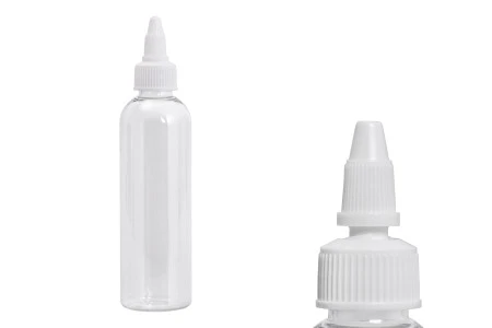 Flašica PET 120mL providna sa belim twist up zatvaračem "unicorn" za elektronske cigarete - 50 kom-5