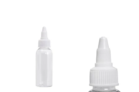 Flašica PET 50mL providna sa belim twist up zatvaračem "unicorn" za elektronske cigarete - 50 kom-1