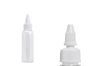 Flašica PET 60mL providna sa belim twist up zatvaračem "unicorn" za elektronske cigarete - 50 kom Flašica PET 60mL providna sa belim twist up zatvaračem "unicorn" za elektronske cigarete - 50 kom