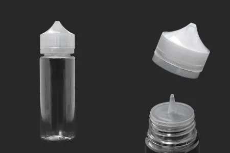 PET flašica 120mL sa plastičnom kapaljkom i providnim zatvaračem za dopunu za električnu cigaretu - 50 kom-2