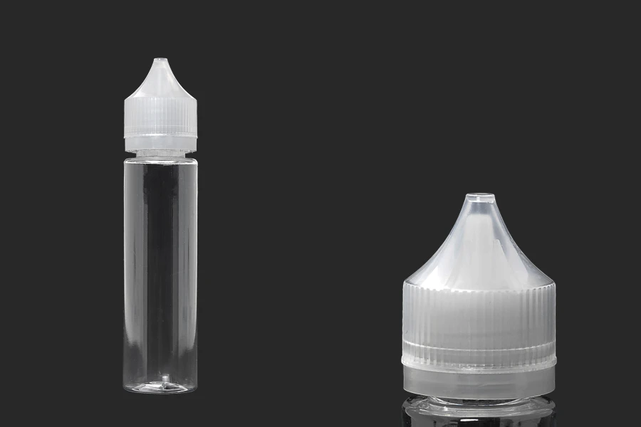 PET flašica 60mL sa plastičnom kapaljkom i providnim zatvaračem za dopunu za električnu cigaretu - 50 kom PET flašica 60mL sa plastičnom kapaljkom i providnim zatvaračem za dopunu za električnu cigaretu - 50 kom