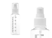Plastična flašica 100mL za kreme sa mernim oznakama, pumpicom i zatvaračem - 24 kom Plastična flašica 100mL za kreme sa mernim oznakama, pumpicom i zatvaračem - 24 kom