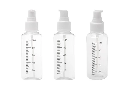 Plastična flašica 100mL za kreme sa mernim oznakama, pumpicom i zatvaračem -  24 kom-6