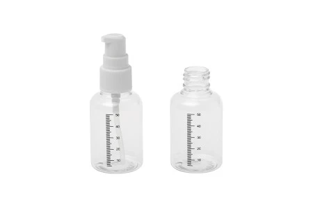 Plastična flašica 50mL za kreme sa mernim oznakama, pumpicom i zatvaračem - 24 kom-3