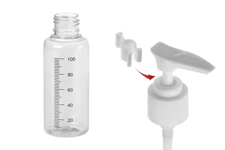 Plastične flašice 100mL sa mernim oznakama i pumpicom - 24 kom-3