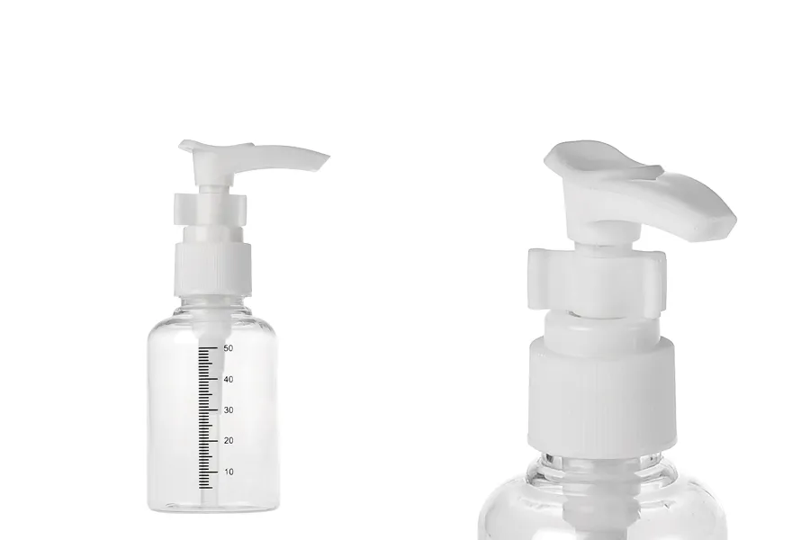 Plastična flašica 50mL sa mernim oznakama, za šampon - 24 kom Plastična flašica 50mL sa mernim oznakama, za šampon - 24 kom