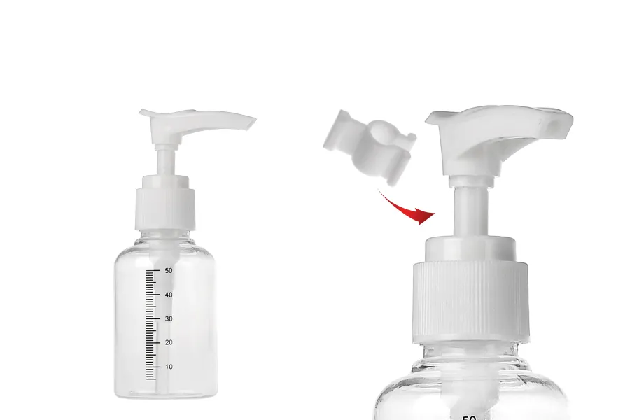 Plastična flašica 50mL sa mernim oznakama, za šampon - 24 kom Plastična flašica 50mL sa mernim oznakama, za šampon - 24 kom