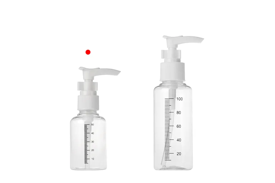 Plastična flašica 50mL sa mernim oznakama, za šampon - 24 kom Plastična flašica 50mL sa mernim oznakama, za šampon - 24 kom