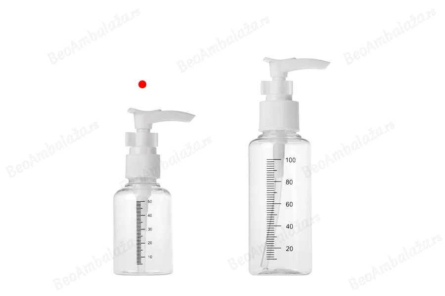 Plastična flašica 50mL sa mernim oznakama, za šampon - 24 kom-grupa_slika