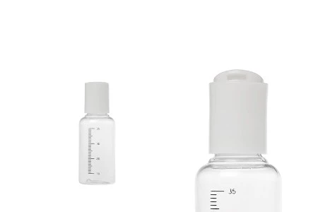 Providna plastična flašica 35mL sa mernim oznakama i belim disk top zatvaračem - 24 kom-1