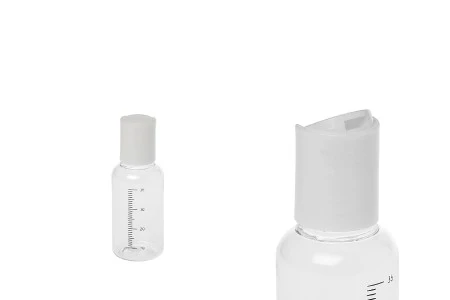 Providna plastična flašica 35mL sa mernim oznakama i belim disk top zatvaračem - 24 kom-2