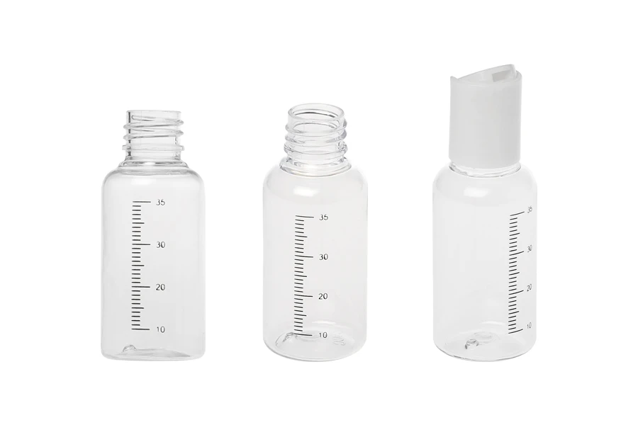 Providna plastična flašica 35mL sa mernim oznakama i belim disk top zatvaračem - 24 kom Providna plastična flašica 35mL sa mernim oznakama i belim disk top zatvaračem - 24 kom-grupa_slika