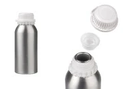 Aluminijumska boca 500mL za čuvanje esencija, parfema i alkoholnih rastvora sa čepom i plastičnim belim zaštitnim poklopcem