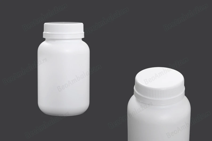 Plastična bela bočica 300mL za farmaceutske preparate - 12 kom-slika_proizvoda