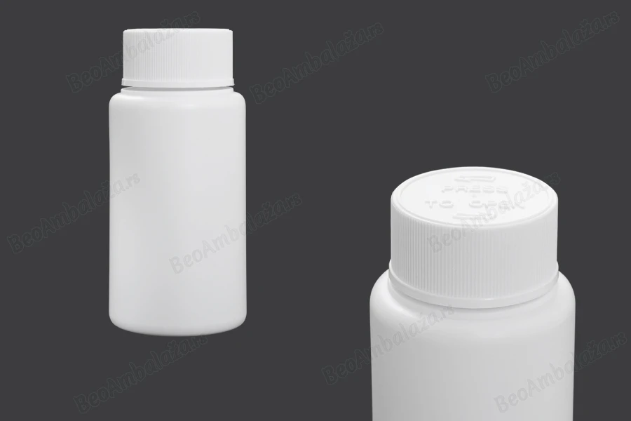 Plastična bela bočica 80mL za farmaceutske preparate - 12 kom-slika_proizvoda