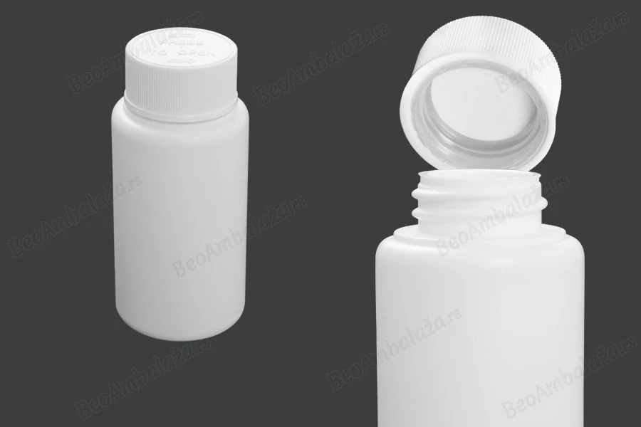 Plastična bela bočica 80mL za farmaceutske preparate - 12 kom-dimenzije_slike
