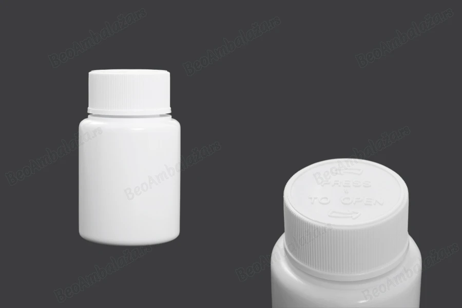 Plastična bela bočica 50mL za farmaceutske preparate - 12 kom-slika_proizvoda