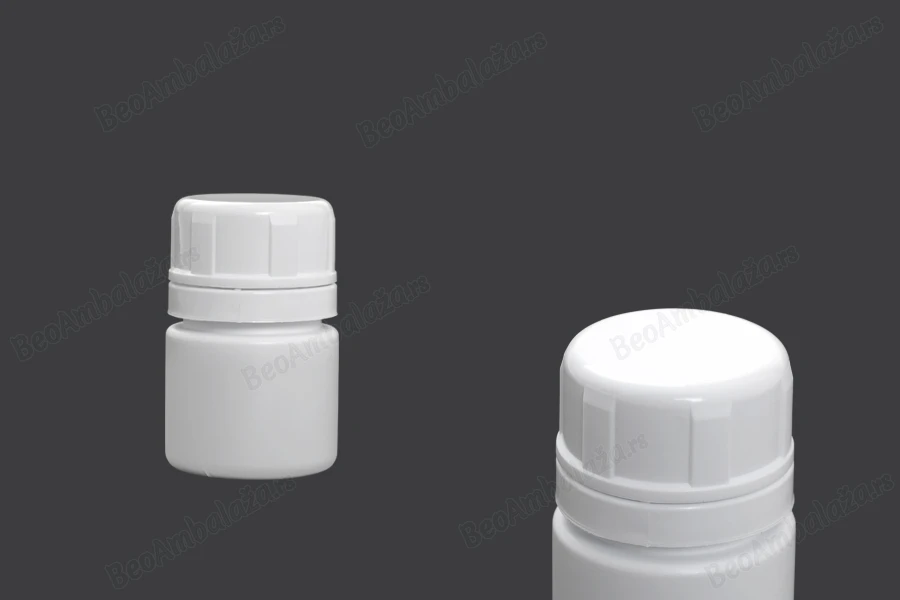 Plastična bela bočica 30mL za farmaceutske preparate - 12 kom-slika_proizvoda