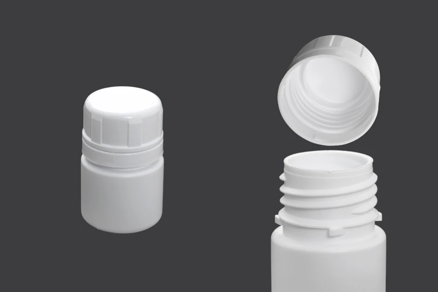 Plastična bela bočica 30mL za farmaceutske preparate - 12 kom Plastična bela bočica 30mL za farmaceutske preparate - 12 kom