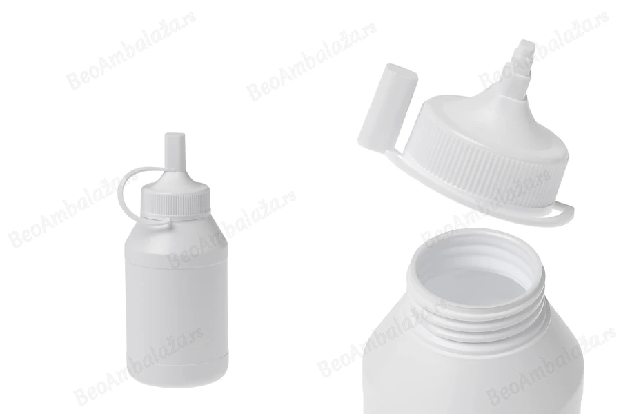 Plastična boca 300mL sa poklopcem za protok tečnosti-dimenzije_slike