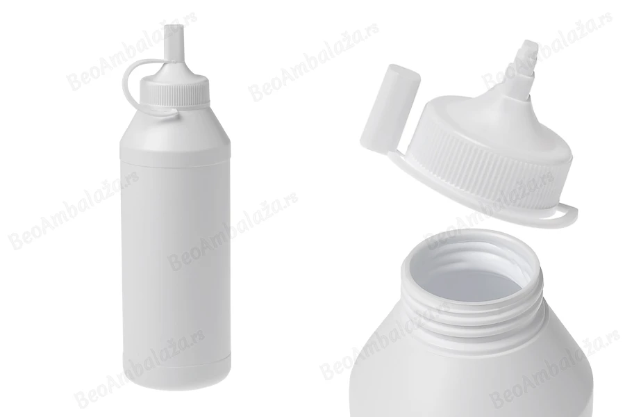 Plastična boca 600mL sa poklopcem za protok tečnosti-dimenzije_slike